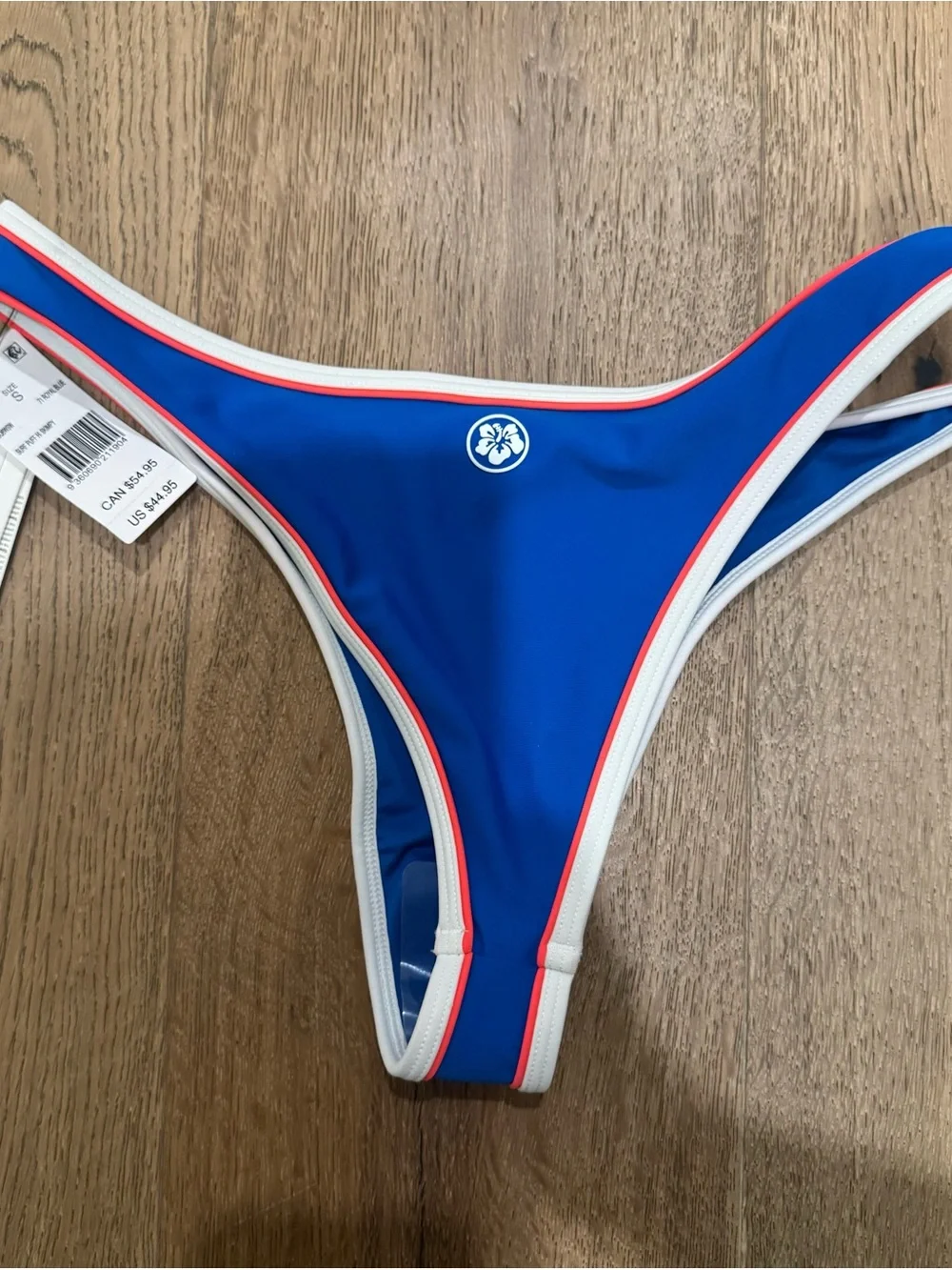 Rip Curl Royal Blue Surf Puff Triangle Bikini Top/Hi Skimpy Bottom Small $90